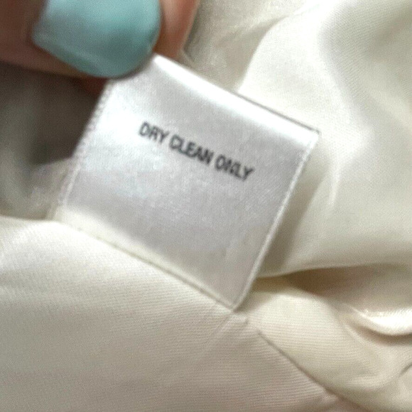 Trina Turk Jacket Womens 8 Brown Orange Floral Blazer Wool Open Lined Career - Picture 8 of 11